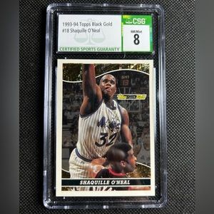 1993-94 Topps Black Gold #18 Shaquille O'Neal Orlando Magic LA Lakers CSG 8